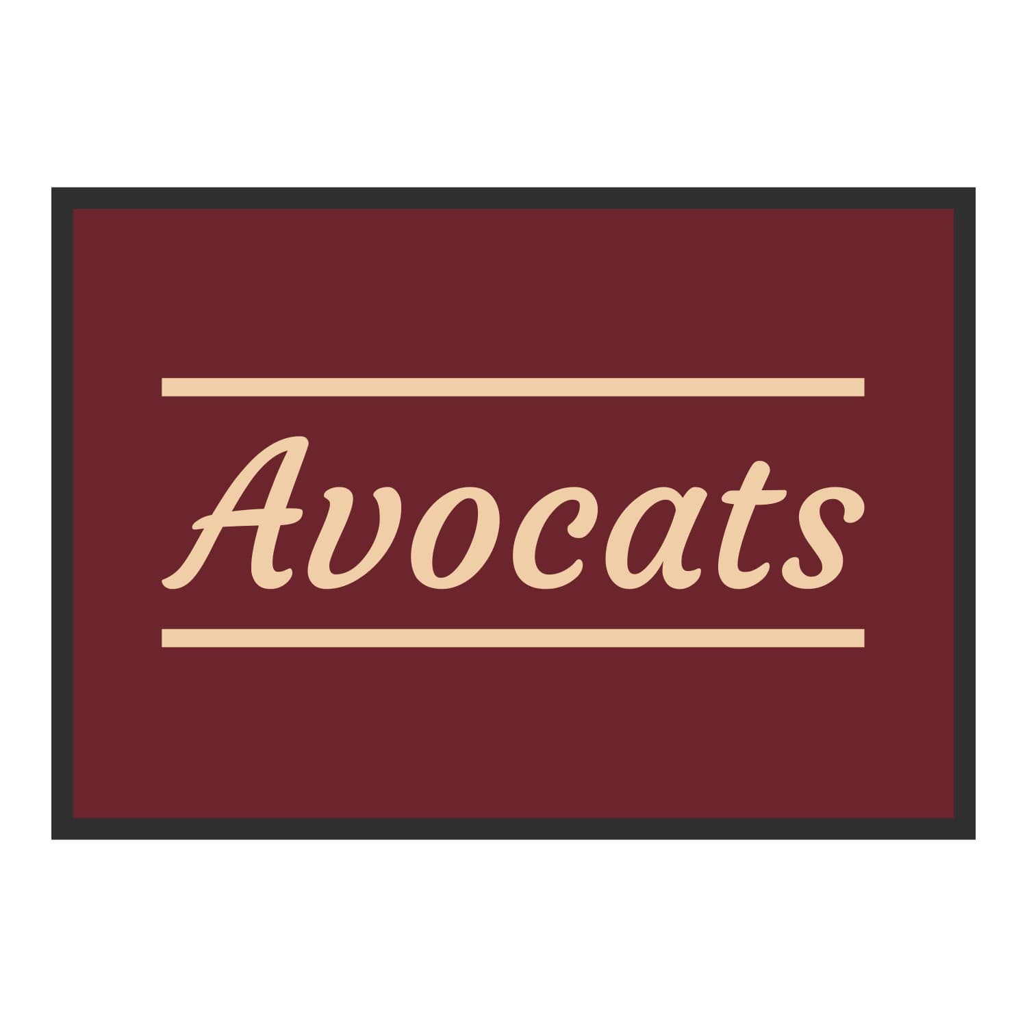 Vue du tapis Avocats classique dans son format et ses couleurs de départ
