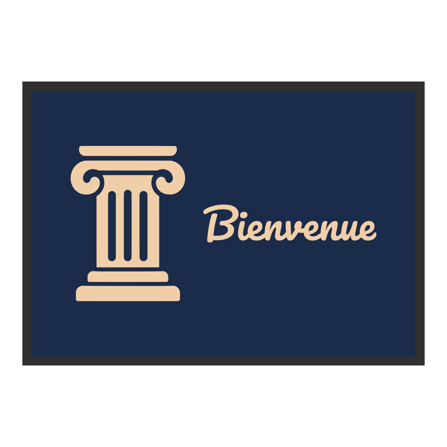 Vue du tapis Colonne Bienvenue dans son format et ses couleurs de départ