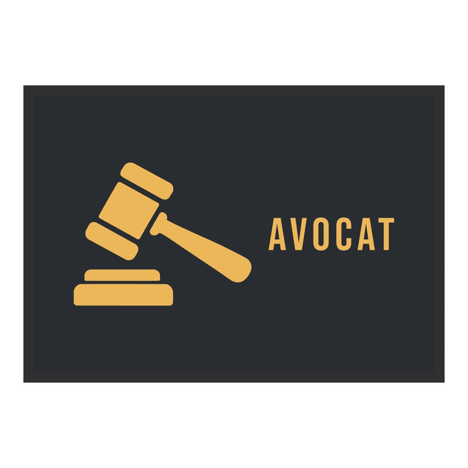 Vue du tapis Marteau Avocat dans son format et ses couleurs de départ