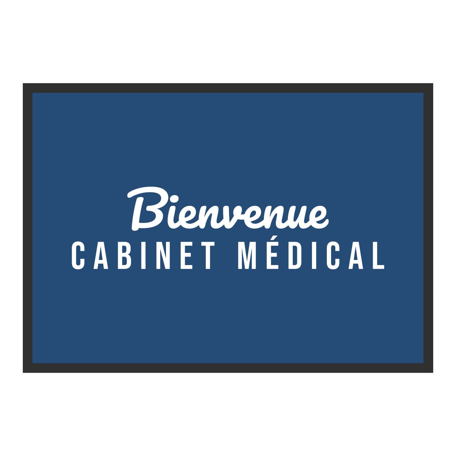Vue du tapis Bienvenue cabinet médical dans son format et ses couleurs de départ