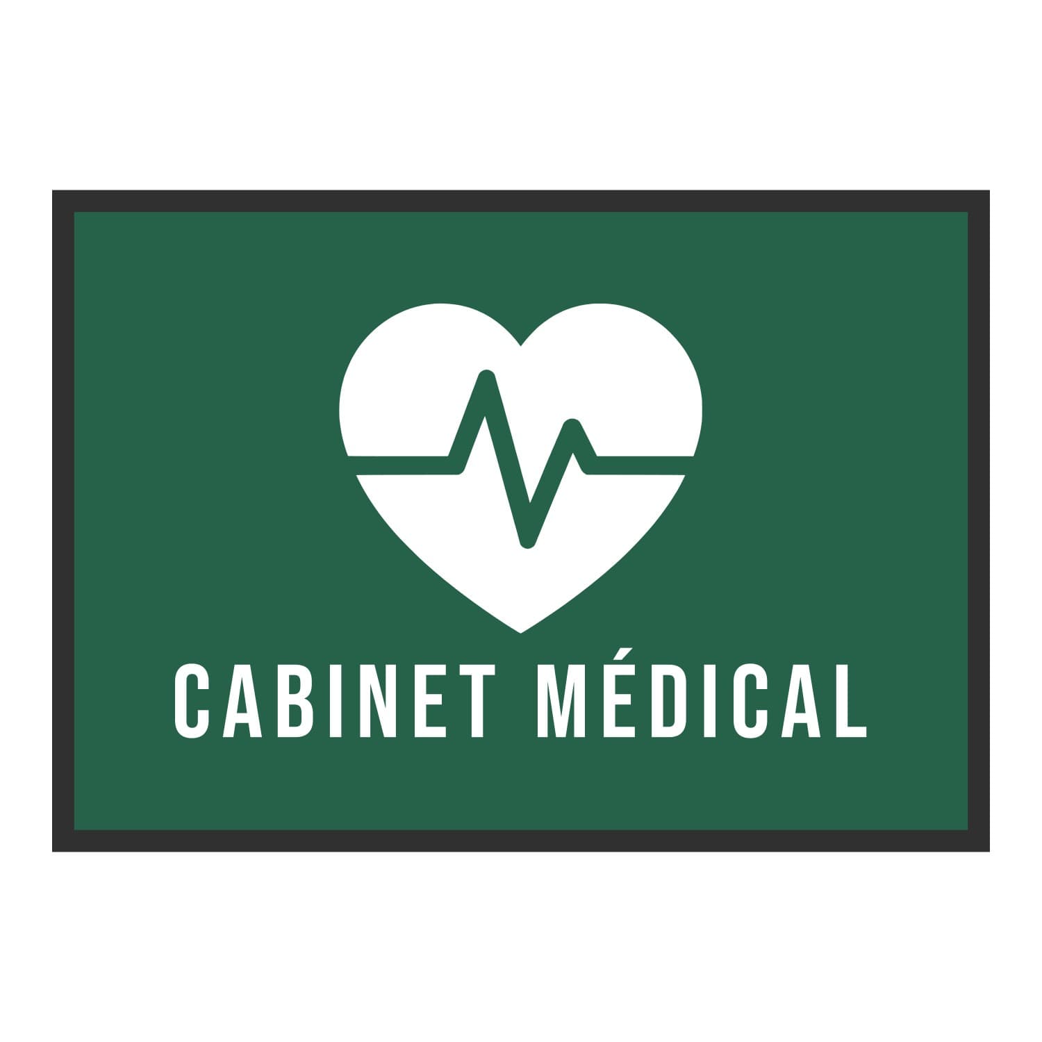 Vue du tapis Cœur Cabinet médical dans son format et ses couleurs de départ