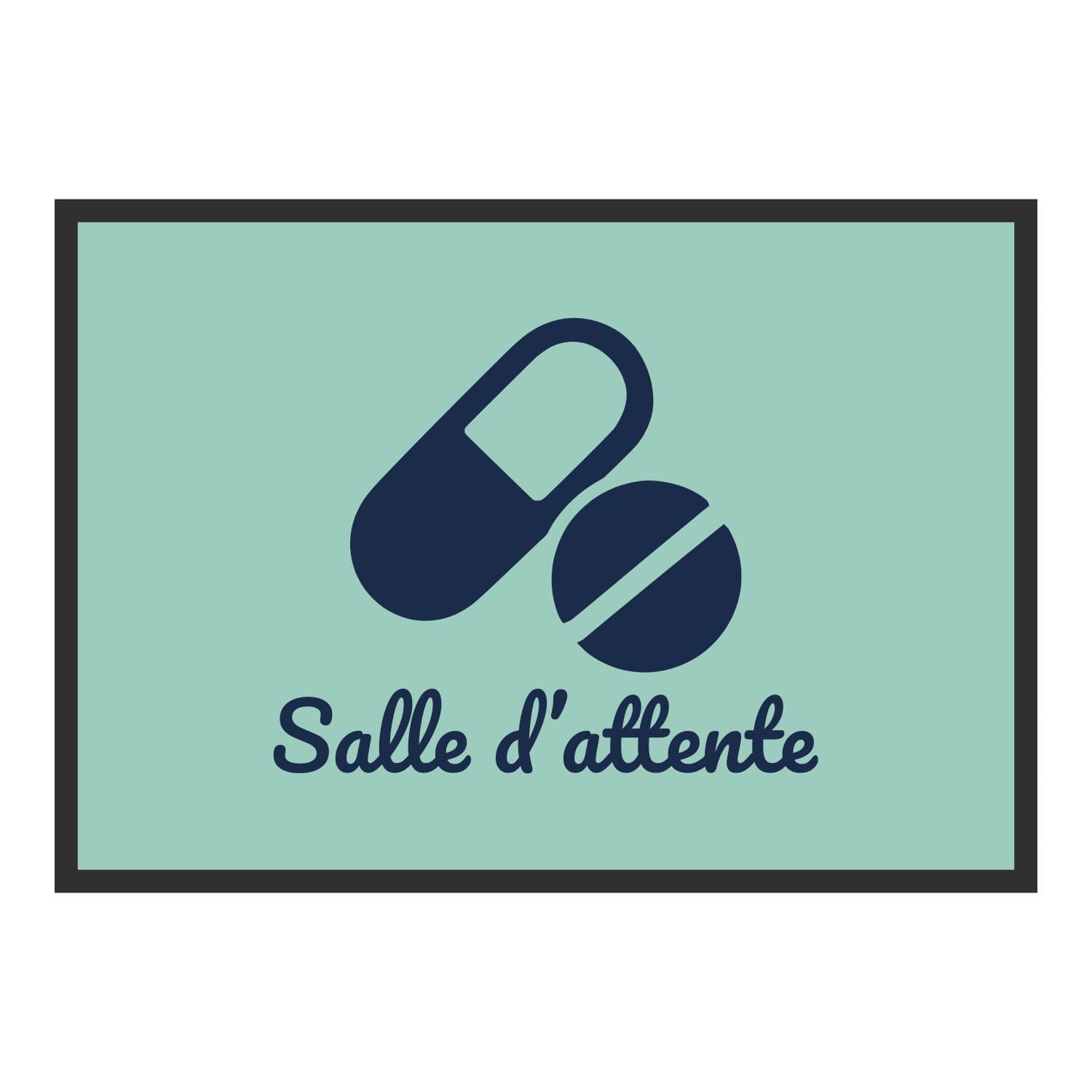 Vue du tapis Gélules Salle d’attente dans son format et ses couleurs de départ