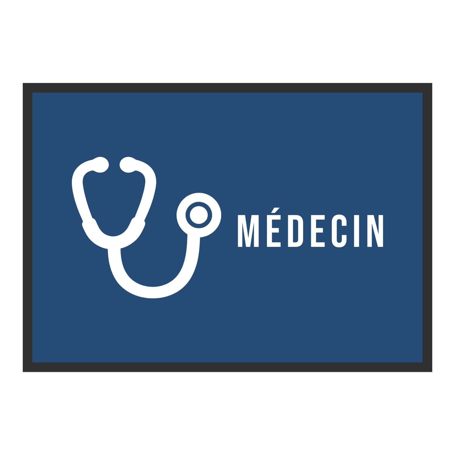 Vue du tapis Stéthoscope Médecin dans son format et ses couleurs de départ