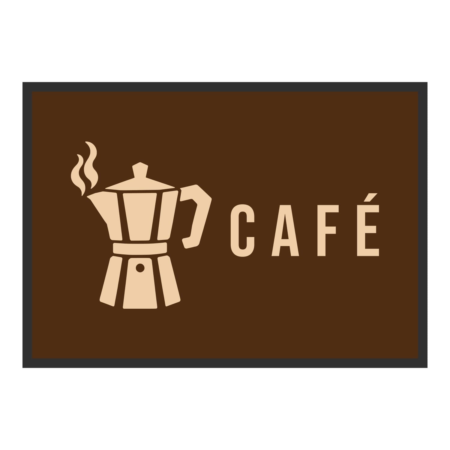 Vue du tapis Café dans son format et ses couleurs de départ