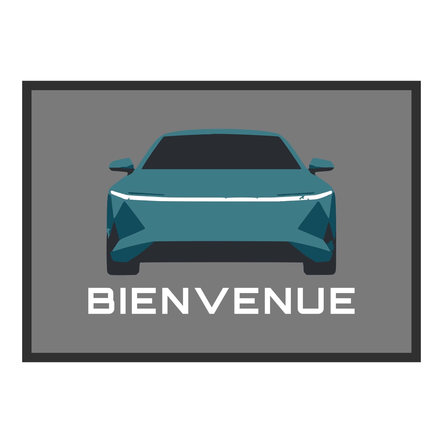 Vue du tapis Calandre berline électrique dans son format et ses couleurs de départ