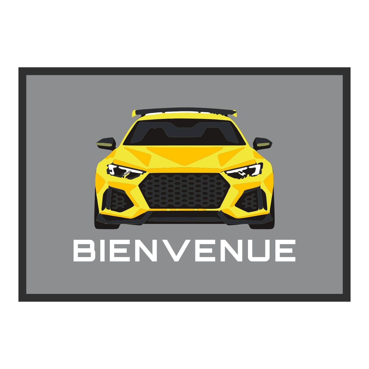 Vue du tapis Calandre citadine sportive dans son format et ses couleurs de départ