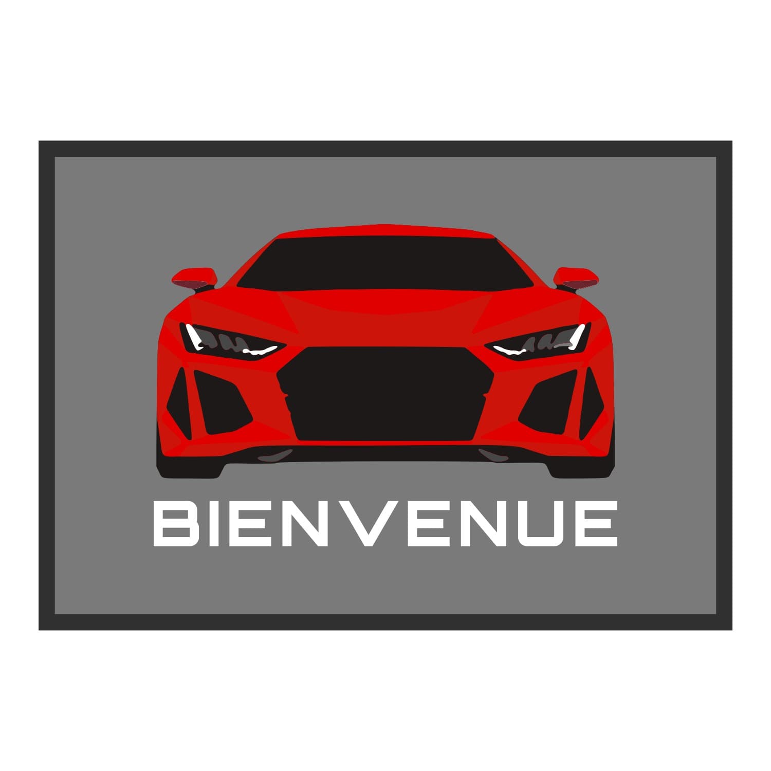 Vue du tapis Calandre coupé sport dans son format et ses couleurs de départ
