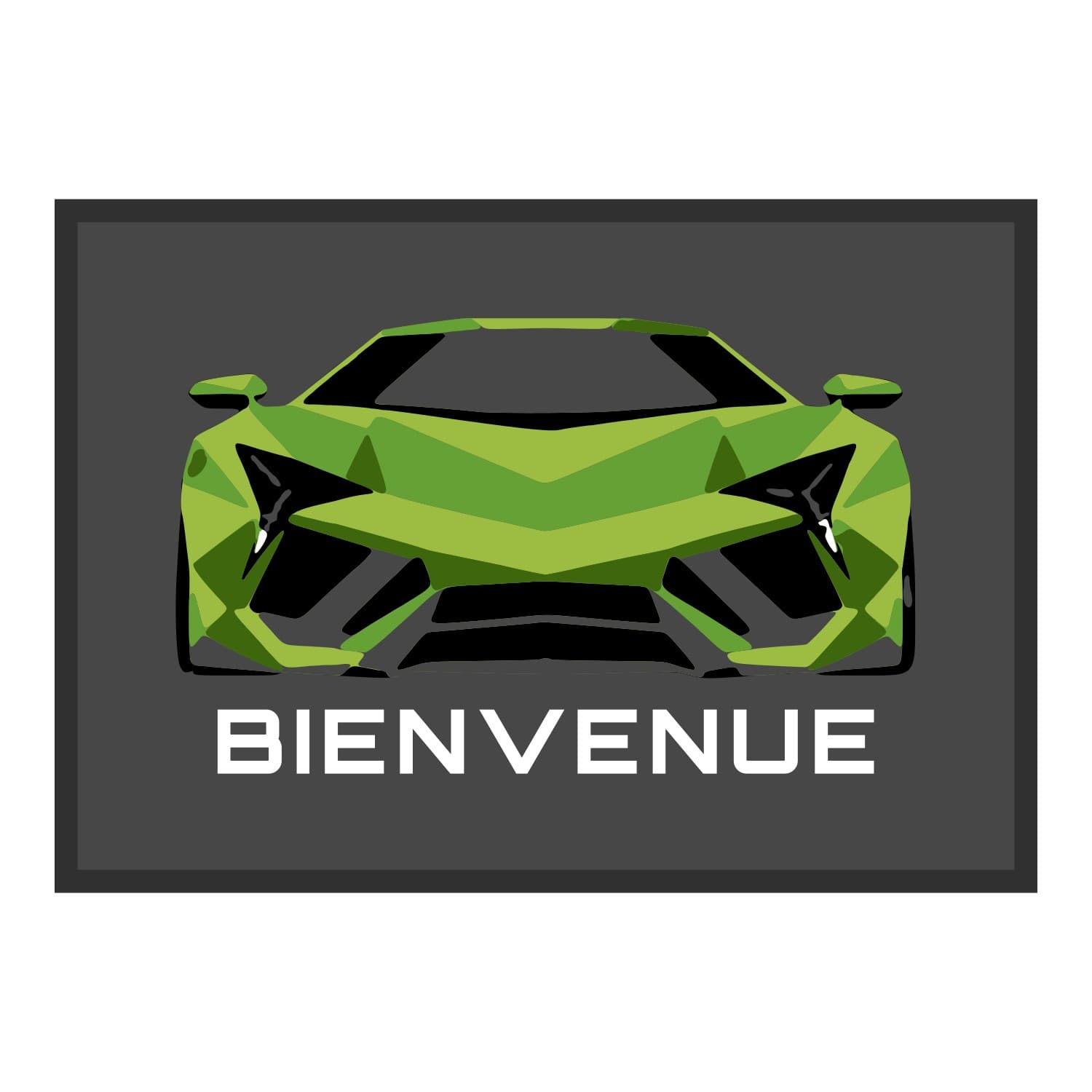 Vue du tapis Calandre supercar dans son format et ses couleurs de départ