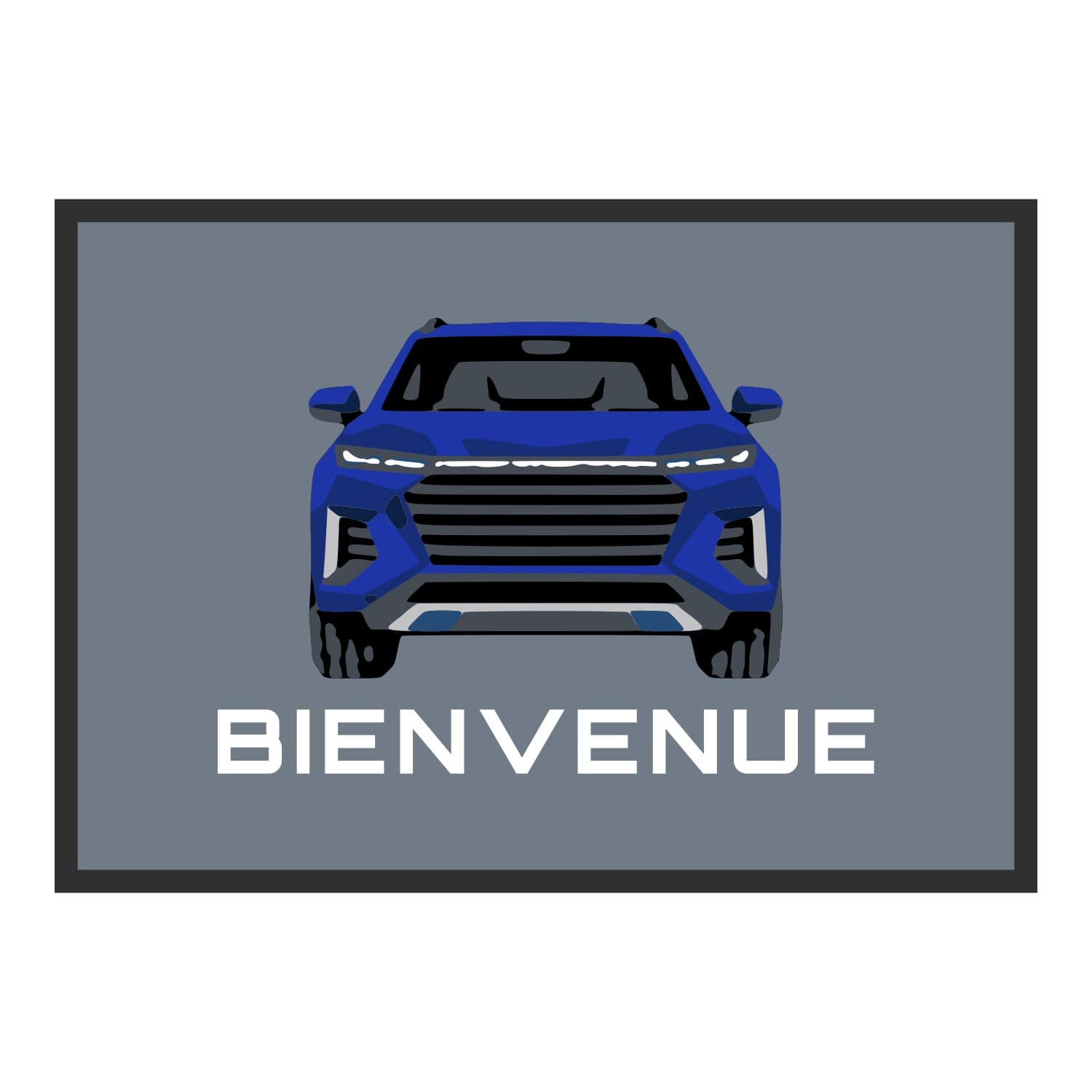 Vue du tapis Calandre SUV dans son format et ses couleurs de départ