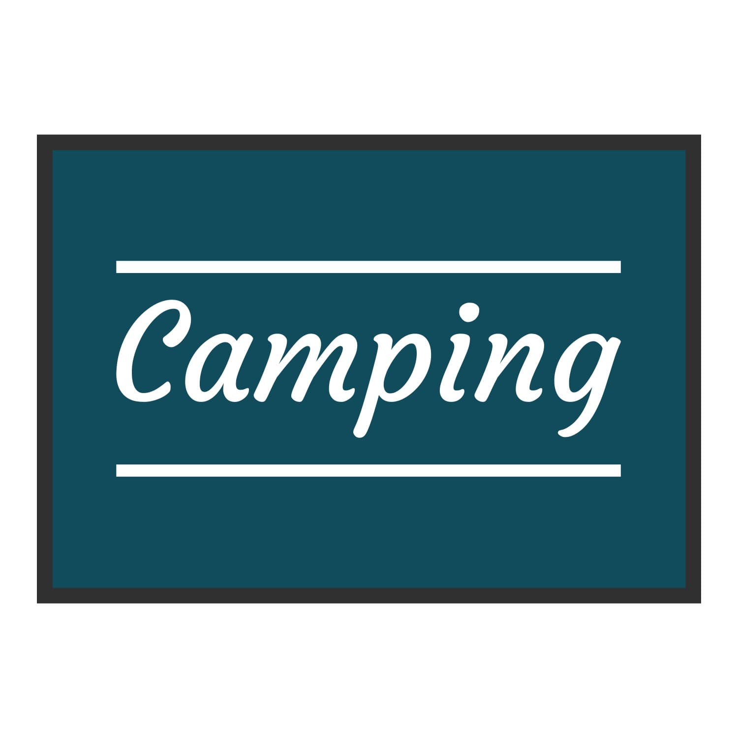 Vue du tapis Camping classique dans son format et ses couleurs de départ