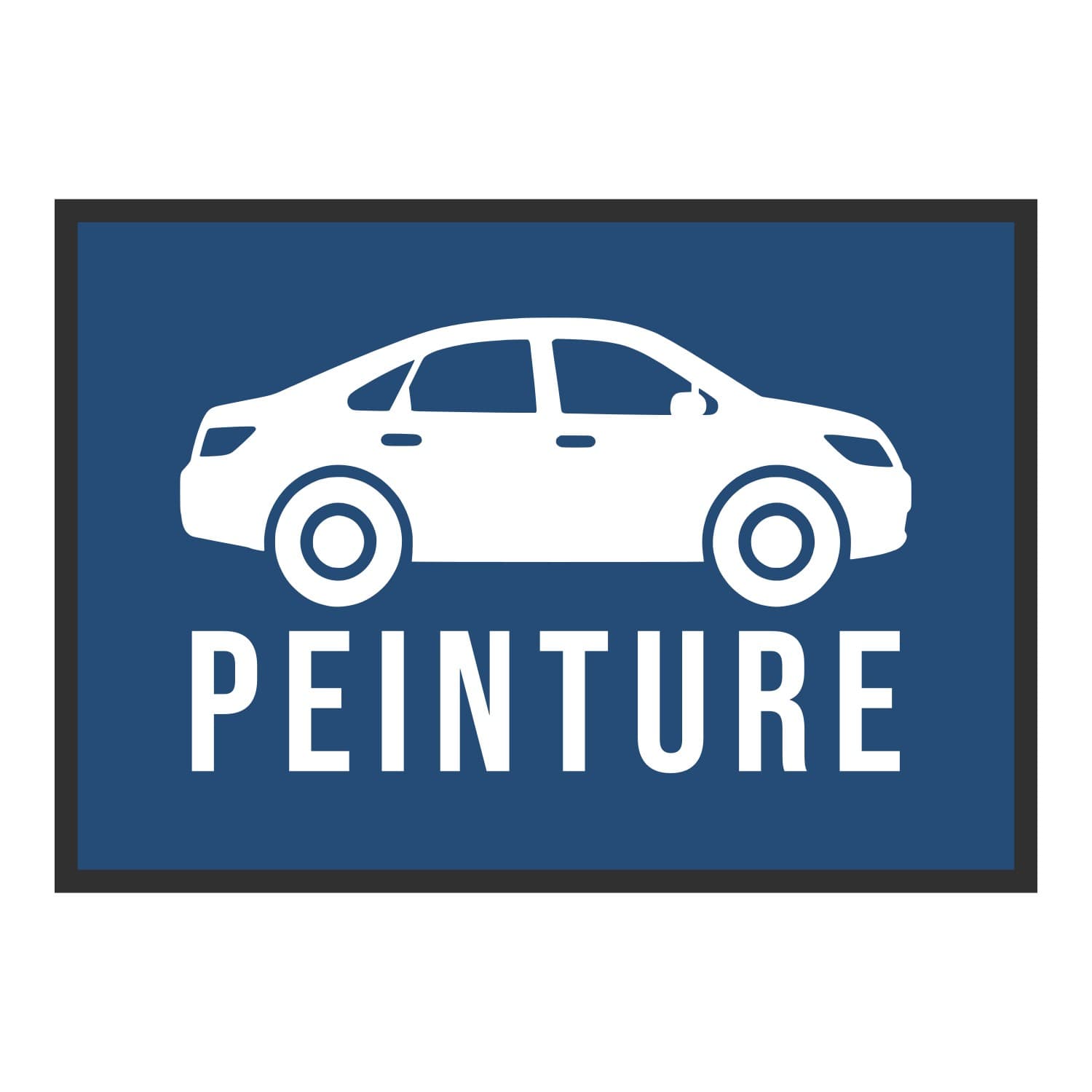 Vue du tapis Berline Peinture dans son format et ses couleurs de départ