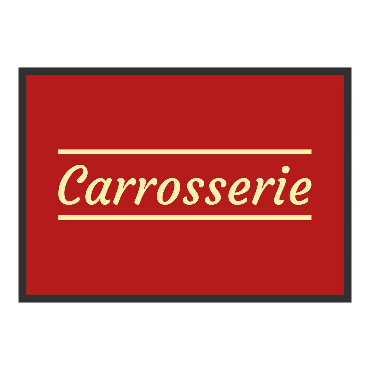 Vue du tapis Carrosserie classique dans son format et ses couleurs de départ