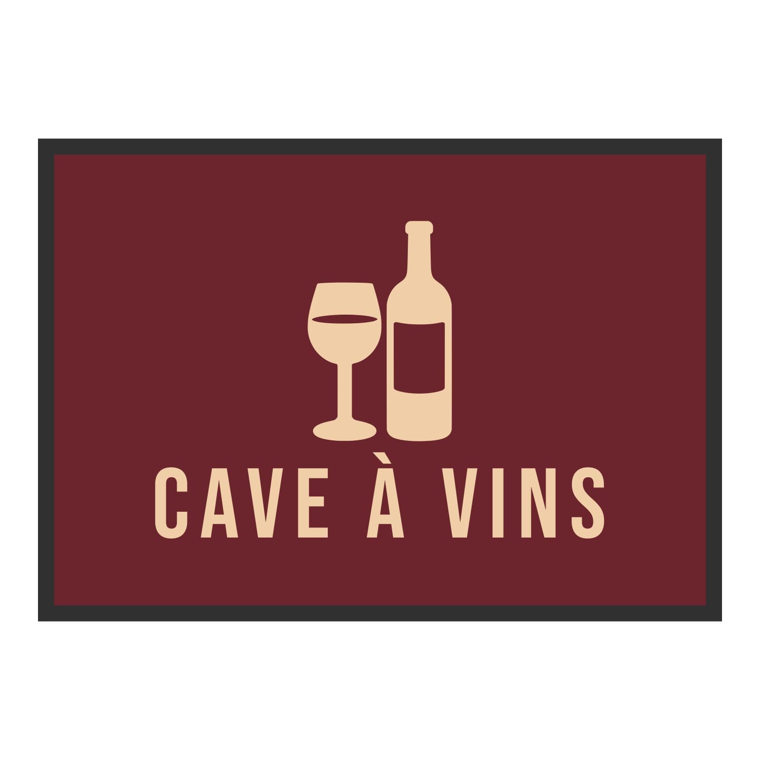 Vue du tapis Cave à vins dans son format et ses couleurs de départ
