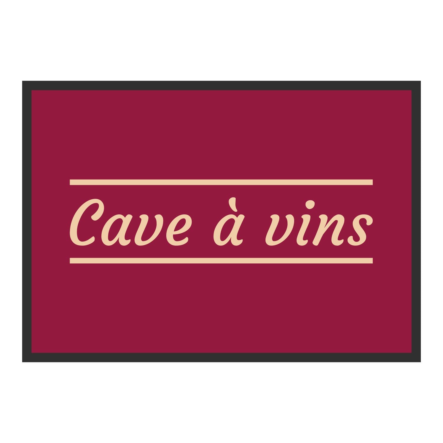 Vue du tapis Cave à vins classique dans son format et ses couleurs de départ
