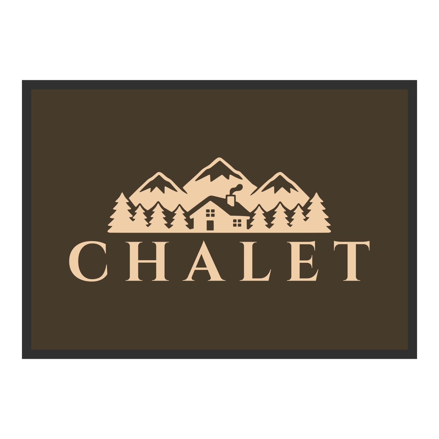 Vue du tapis Chalet capitales dans son format et ses couleurs de départ