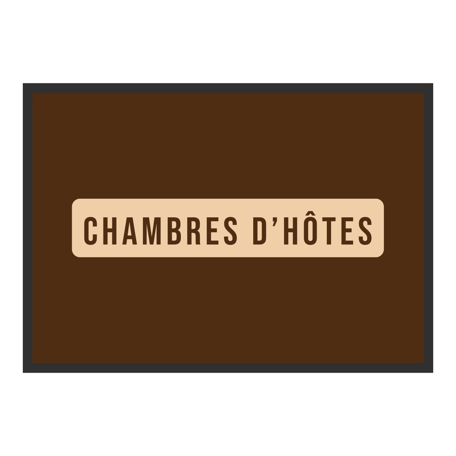 Vue du tapis Chambres d’hôtes panneau dans son format et ses couleurs de départ