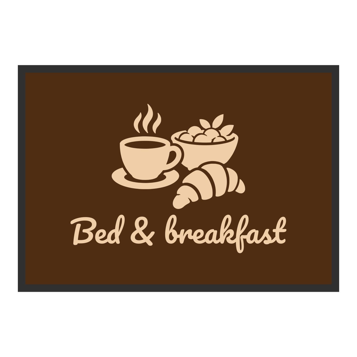 Vue du tapis Petit-déjeuner Bed & breakfast dans son format et ses couleurs de départ
