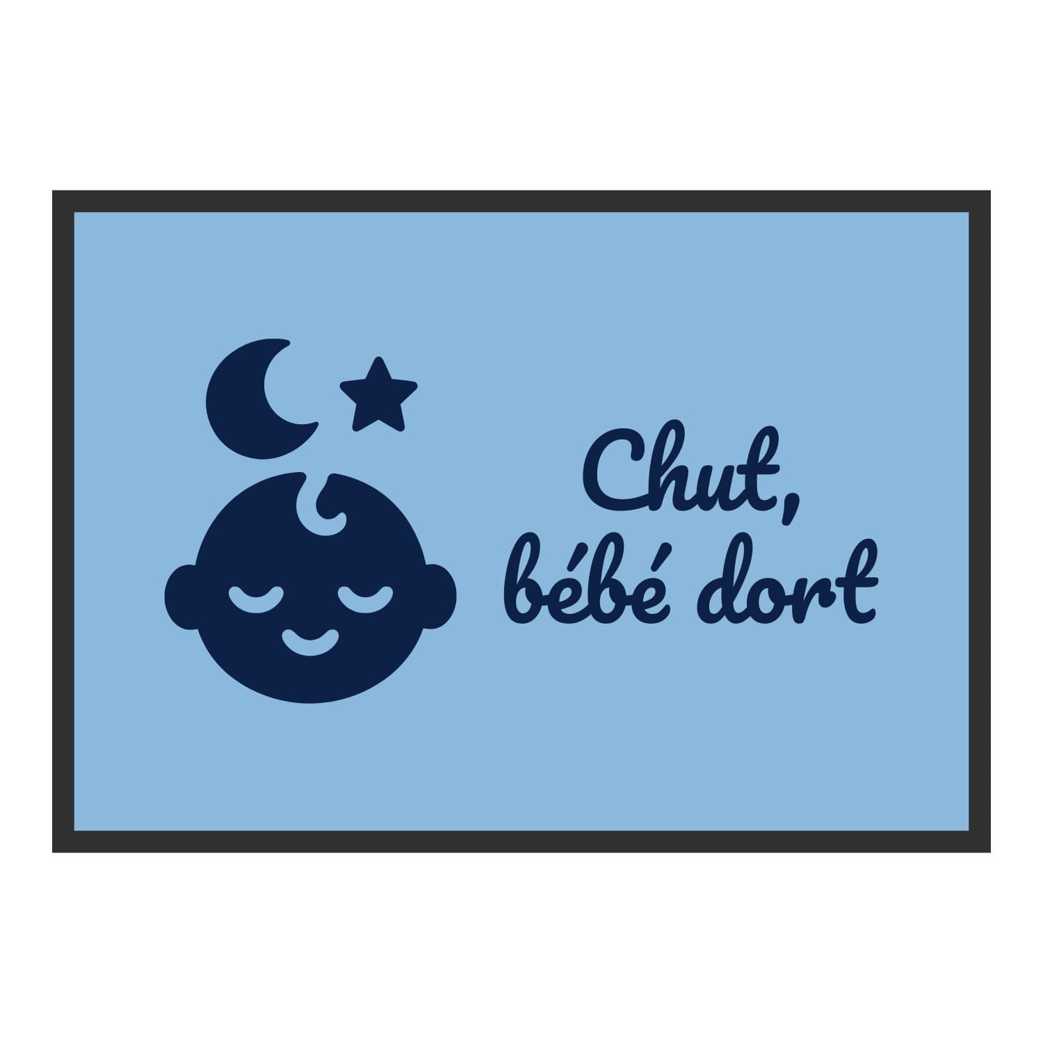 Vue du tapis Chut, bébé dort dans son format et ses couleurs de départ