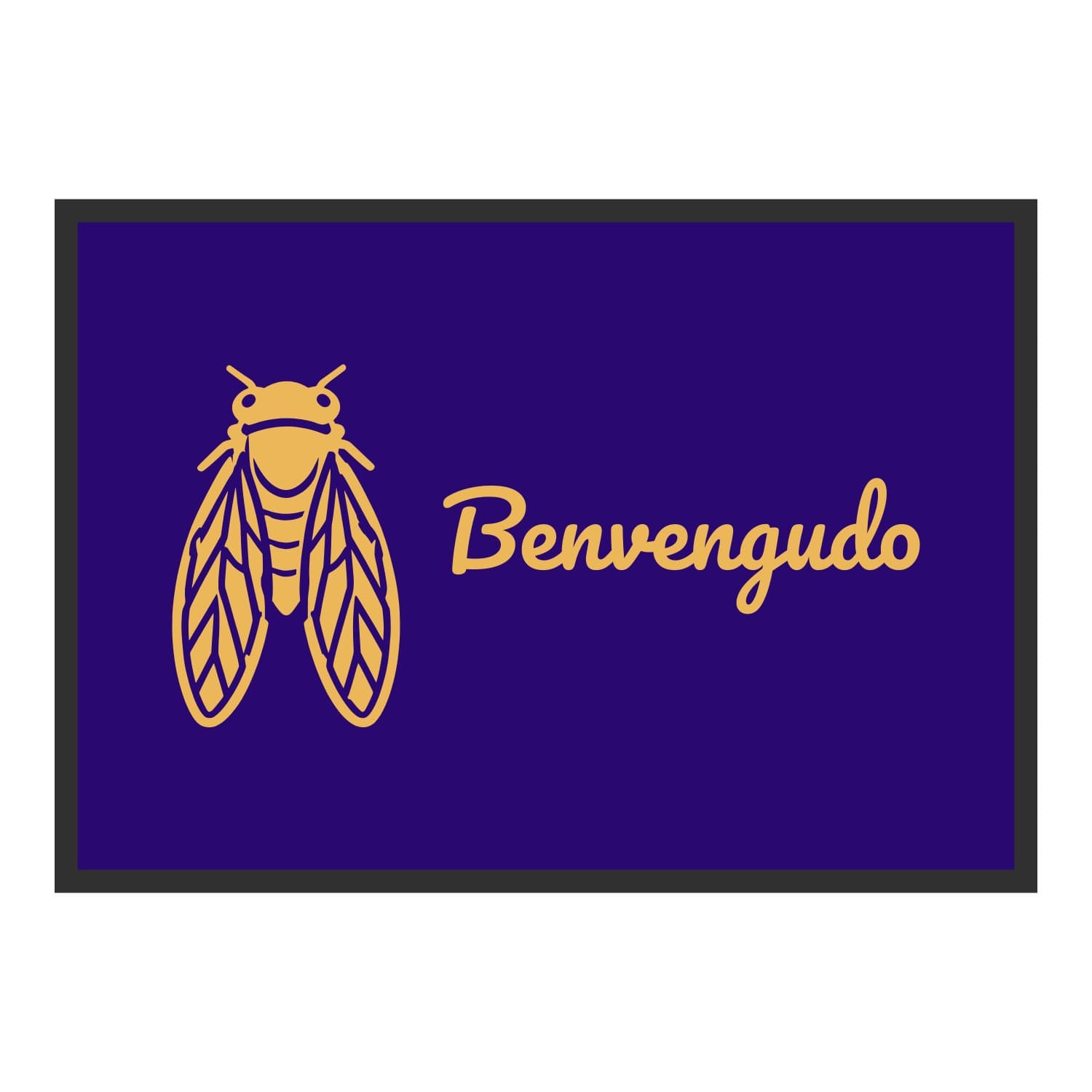 Vue du tapis Cigale Benvengudo dans son format et ses couleurs de départ