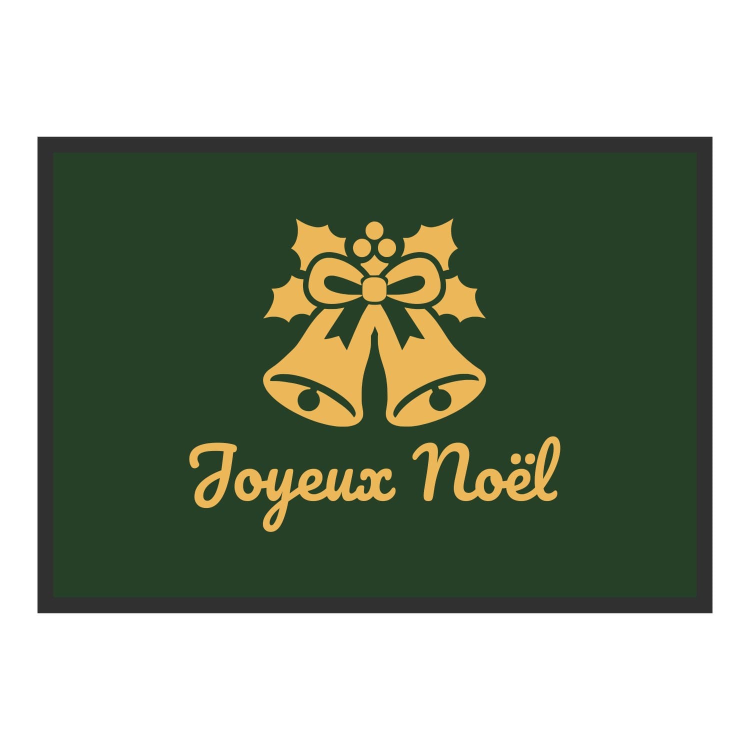 Vue du tapis Cloches Joyeux Noël dans son format et ses couleurs de départ