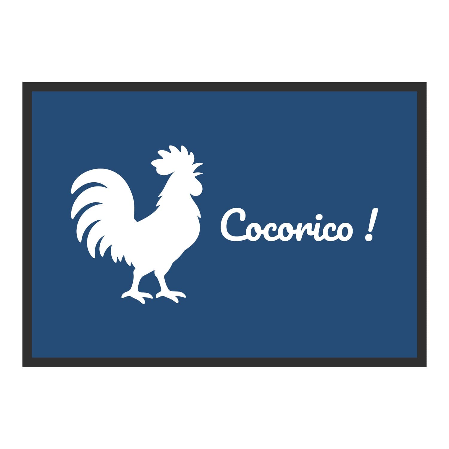 Vue du tapis Cocorico ! dans son format et ses couleurs de départ