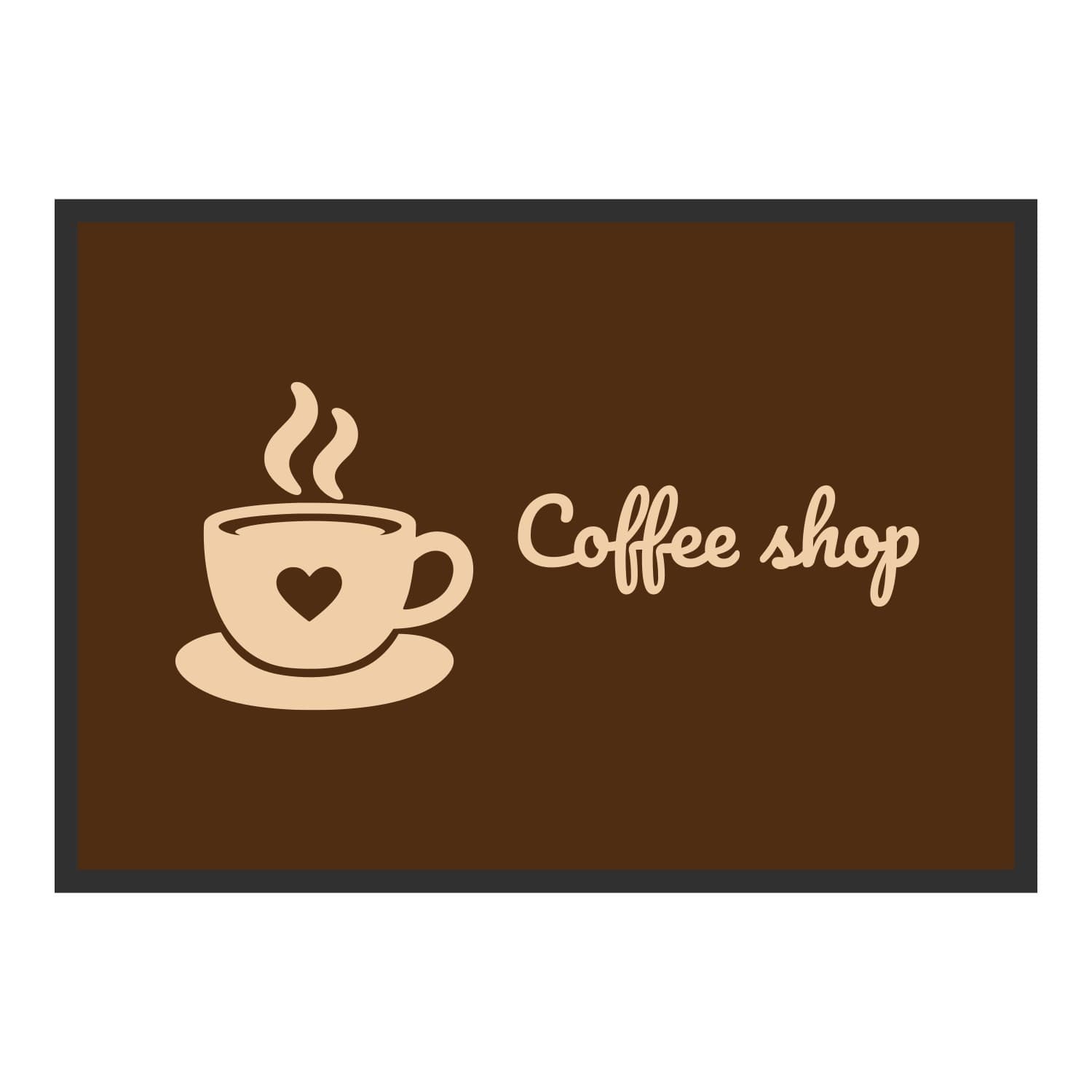 Vue du tapis Coffee shop dans son format et ses couleurs de départ