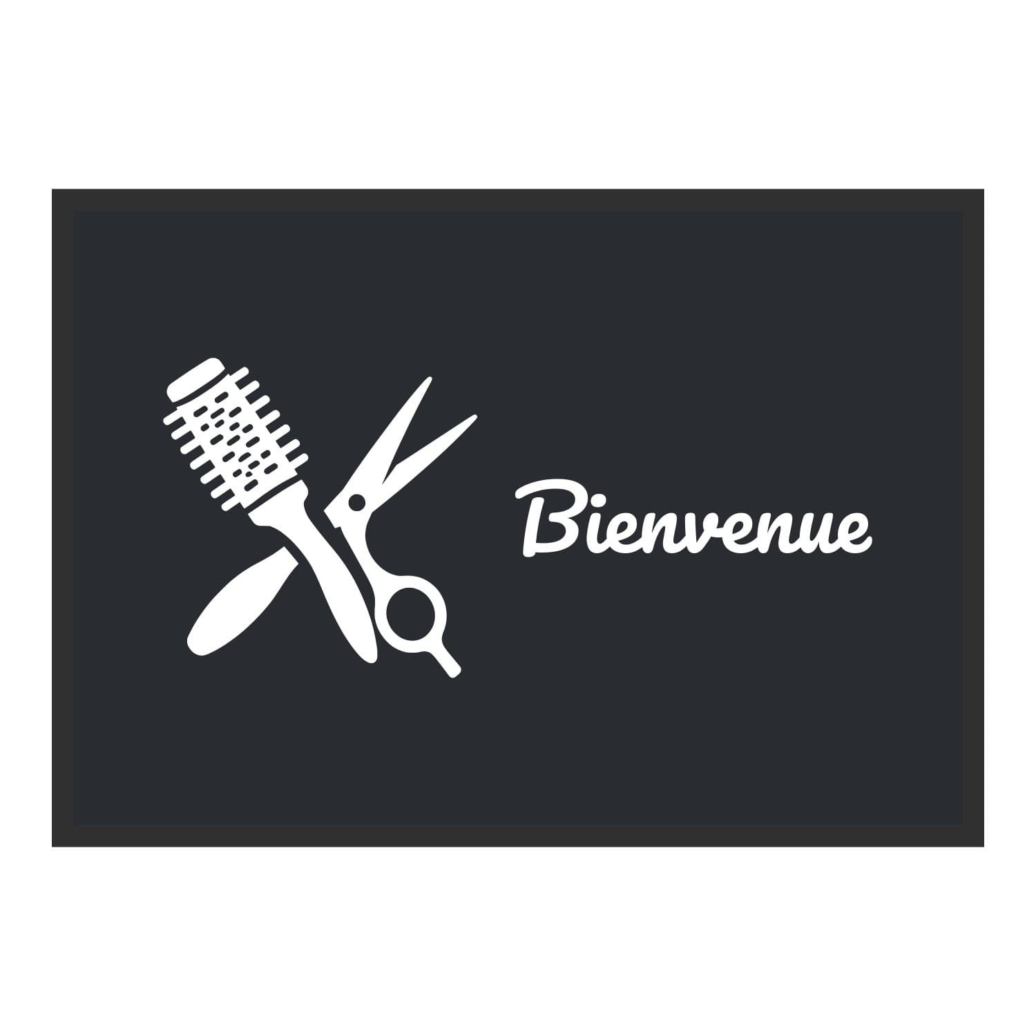 Vue du tapis Brosse Bienvenue dans son format et ses couleurs de départ