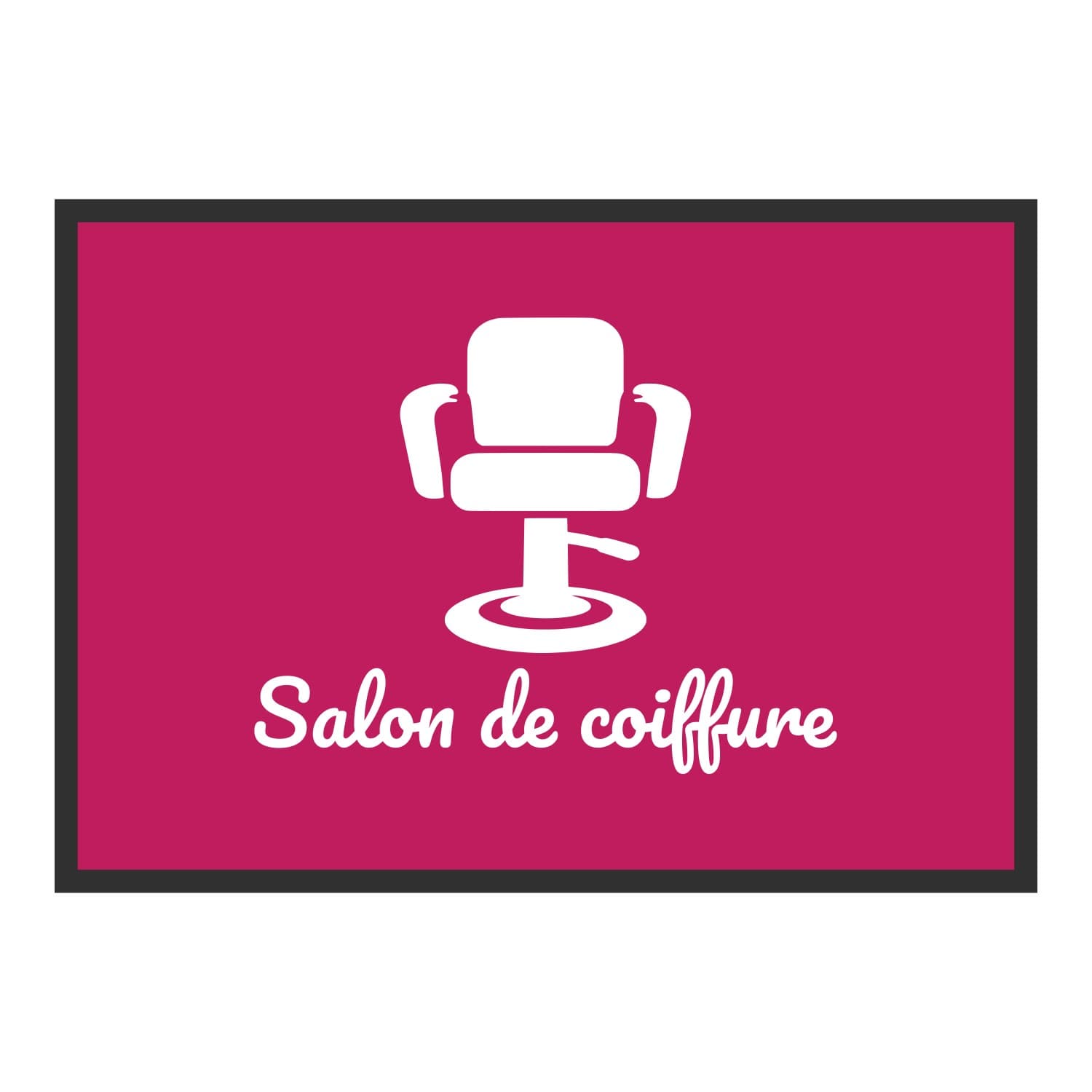 Vue du tapis Fauteuil Salon de coiffure dans son format et ses couleurs de départ