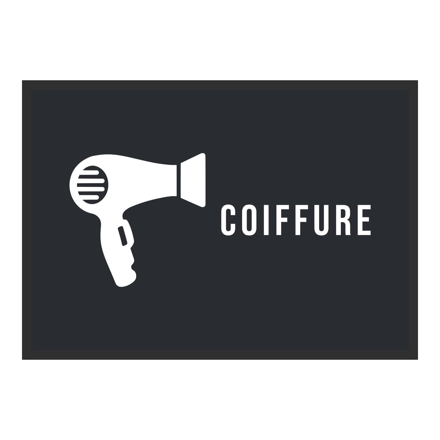 Vue du tapis Sèche-cheveux Coiffure dans son format et ses couleurs de départ