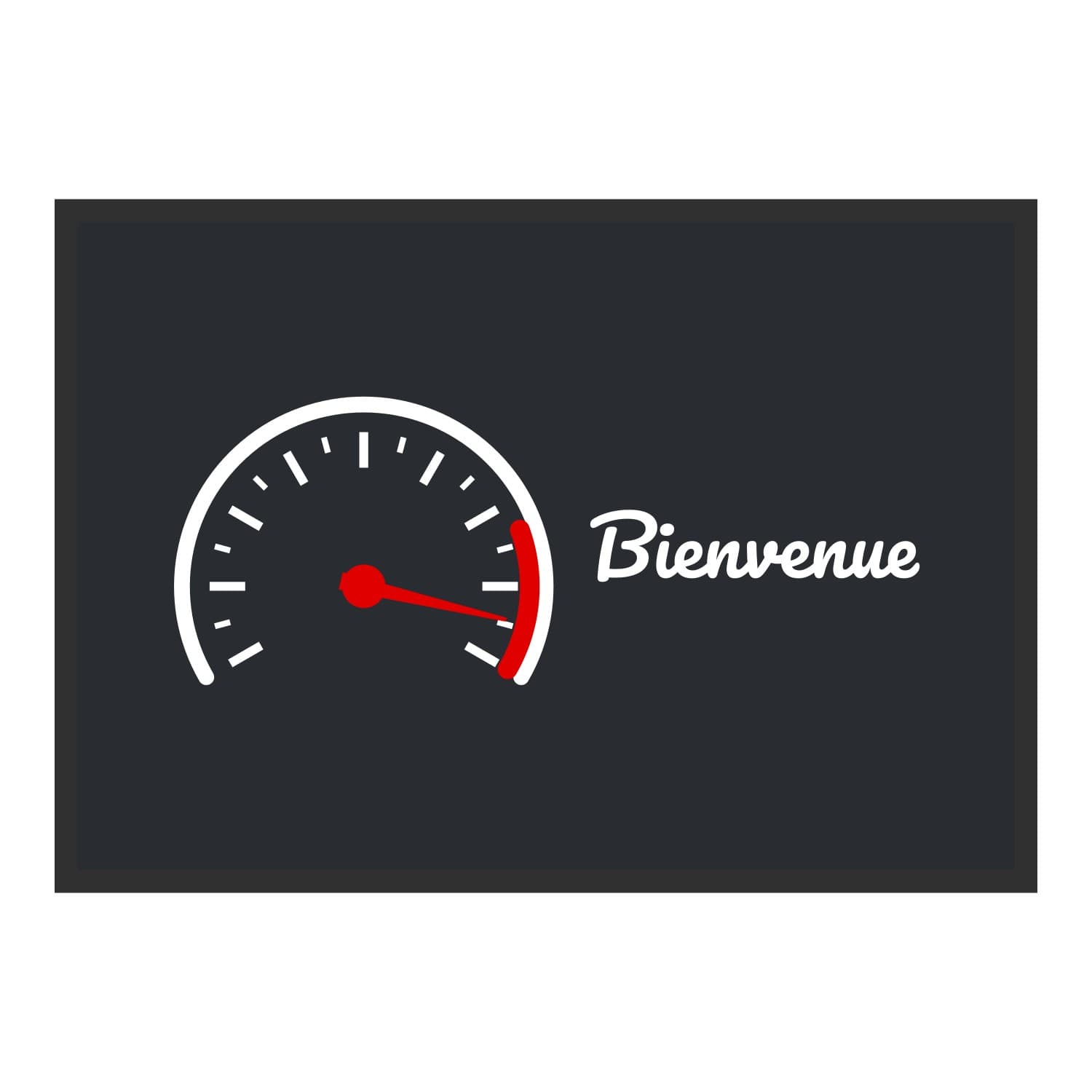 Vue du tapis Compte-tours zone rouge dans son format et ses couleurs de départ