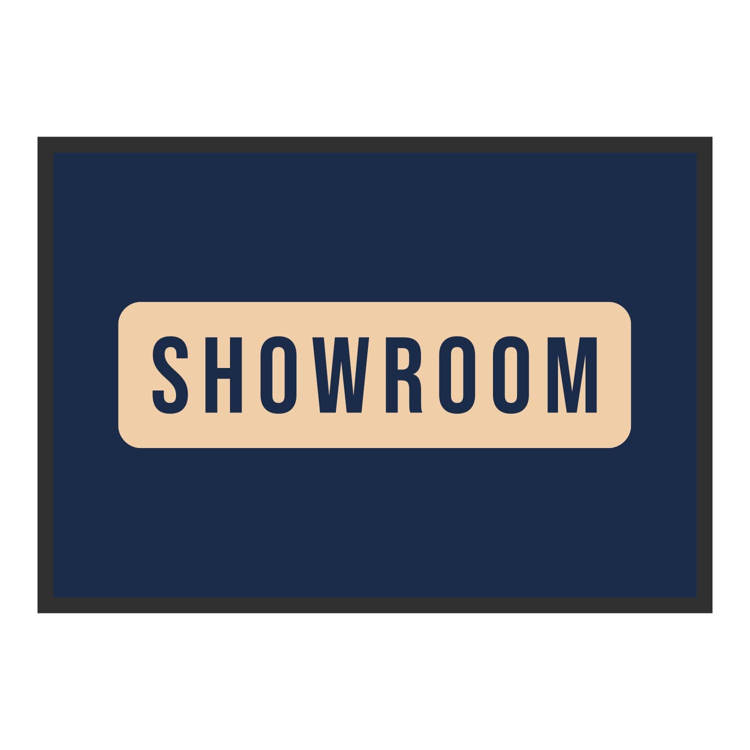 Vue du tapis Showroom panneau dans son format et ses couleurs de départ