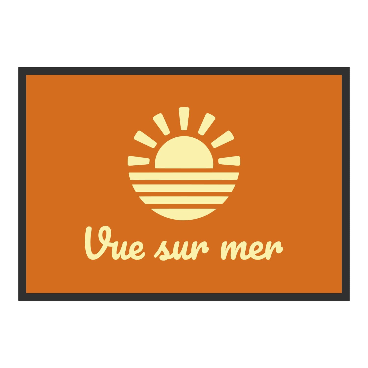 Vue du tapis Vue sur mer dans son format et ses couleurs de départ