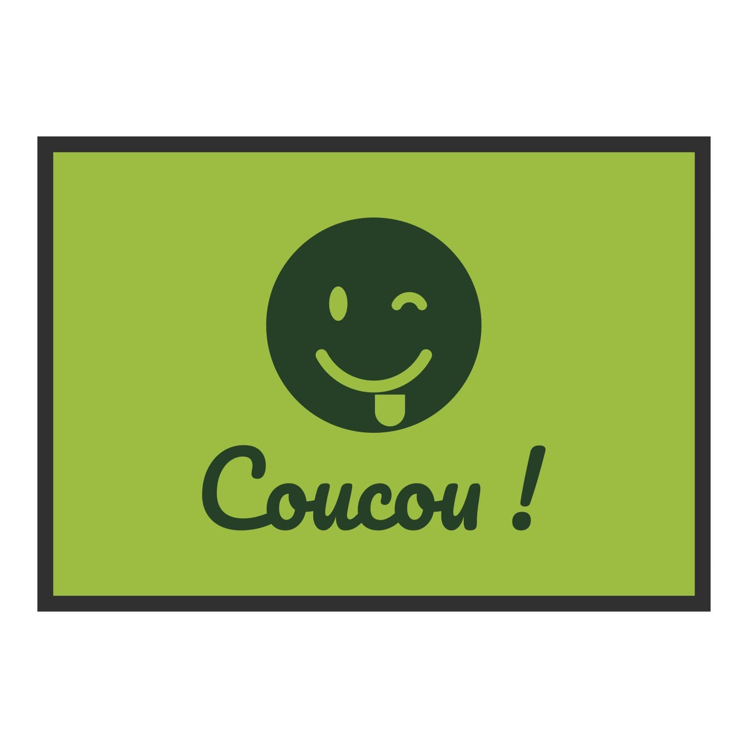 Vue du tapis Coucou ! dans son format et ses couleurs de départ