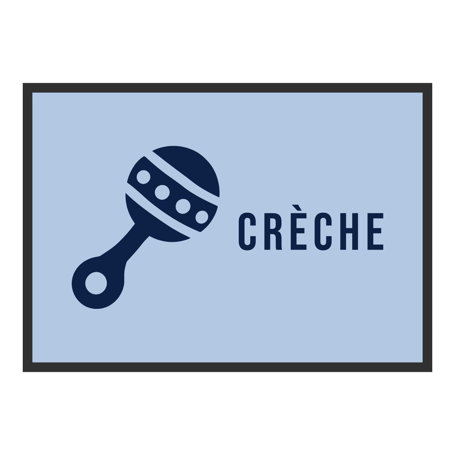 Vue du tapis Hochet Crèche dans son format et ses couleurs de départ