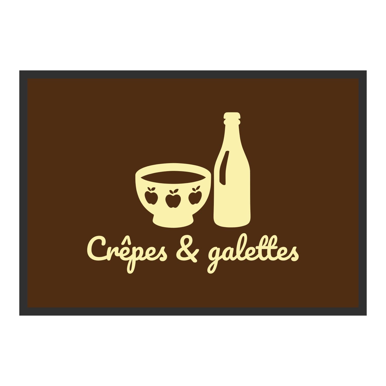 Vue du tapis Bolée Crêpes & galettes dans son format et ses couleurs de départ