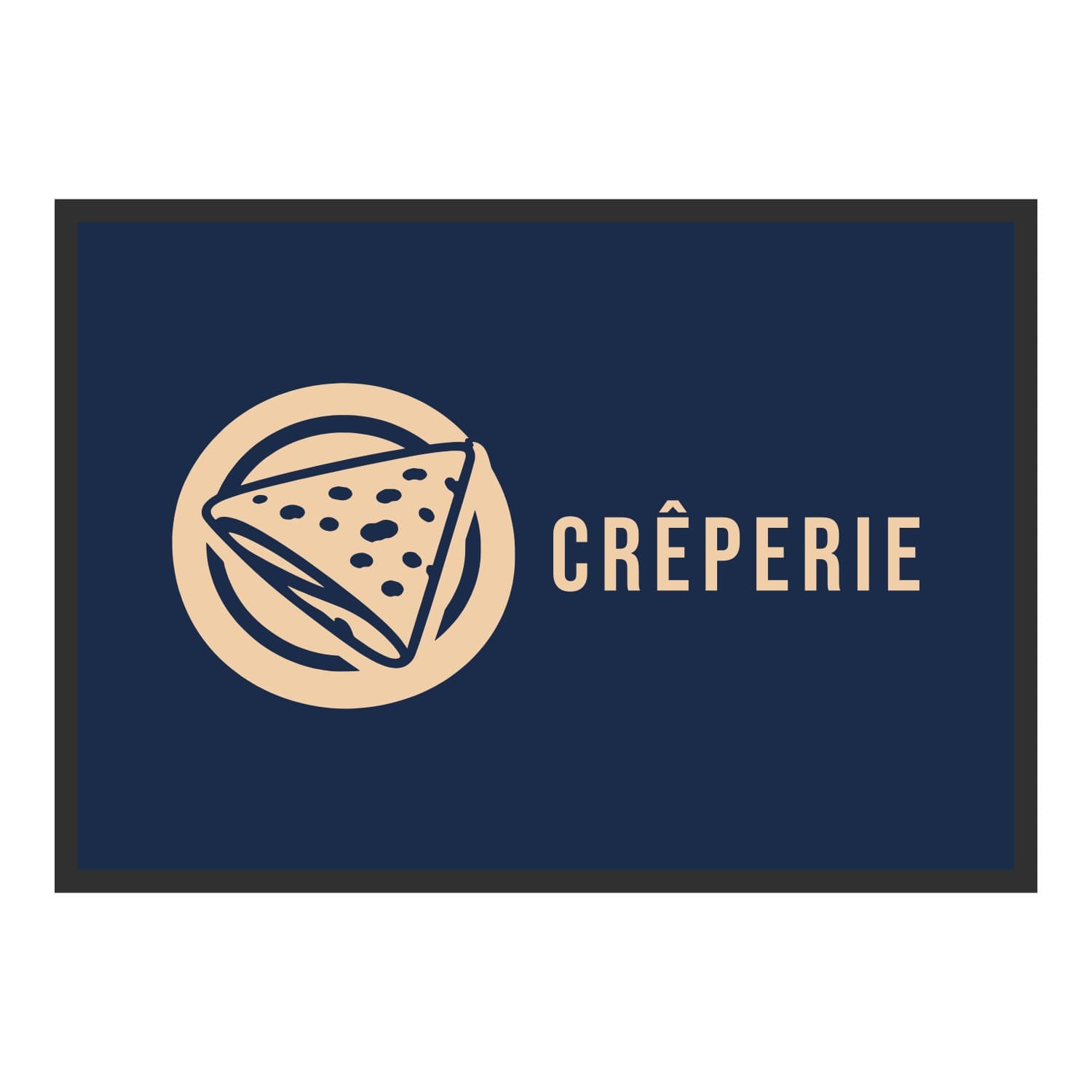 Vue du tapis Crêpe Crêperie dans son format et ses couleurs de départ
