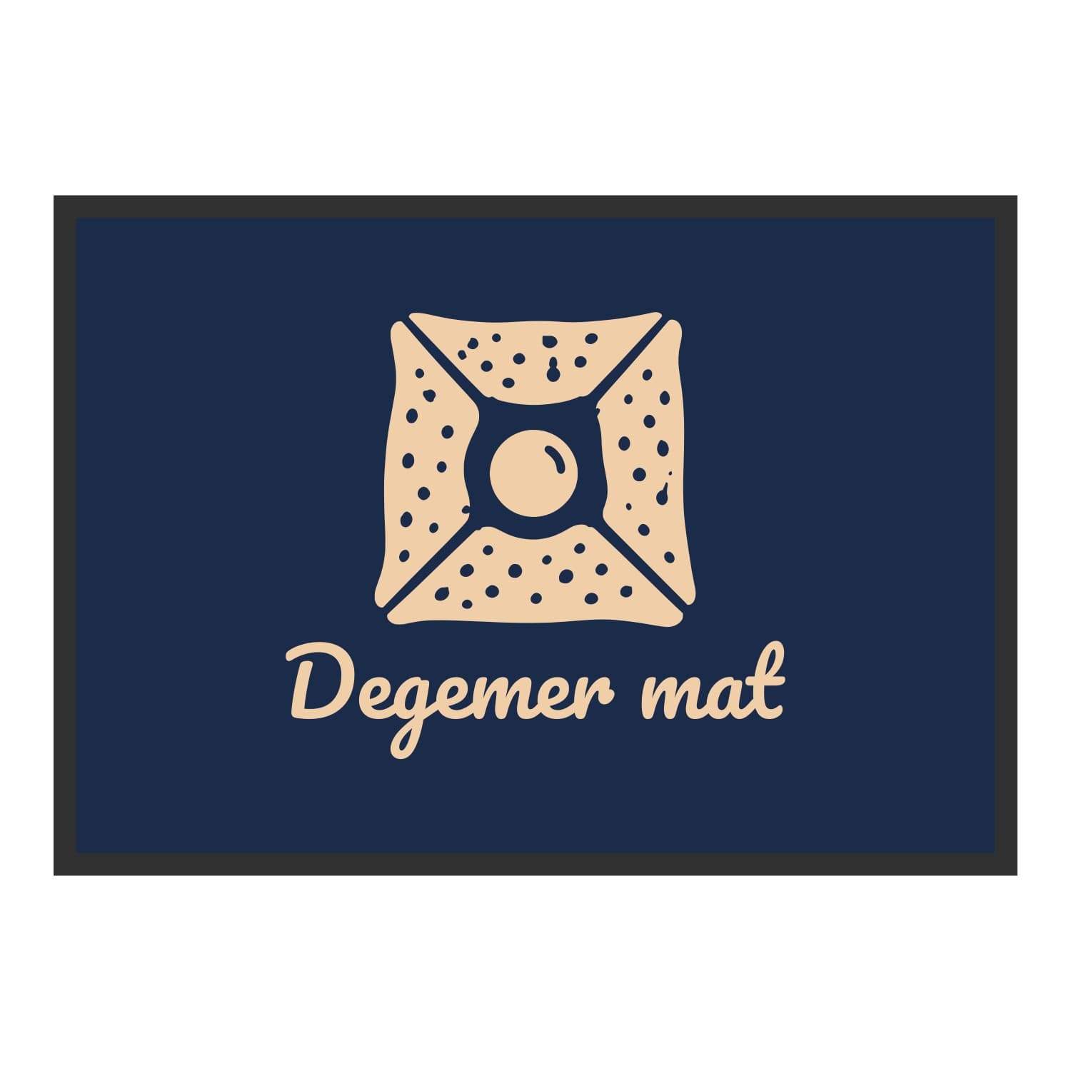 Vue du tapis Galette Degemer mat dans son format et ses couleurs de départ