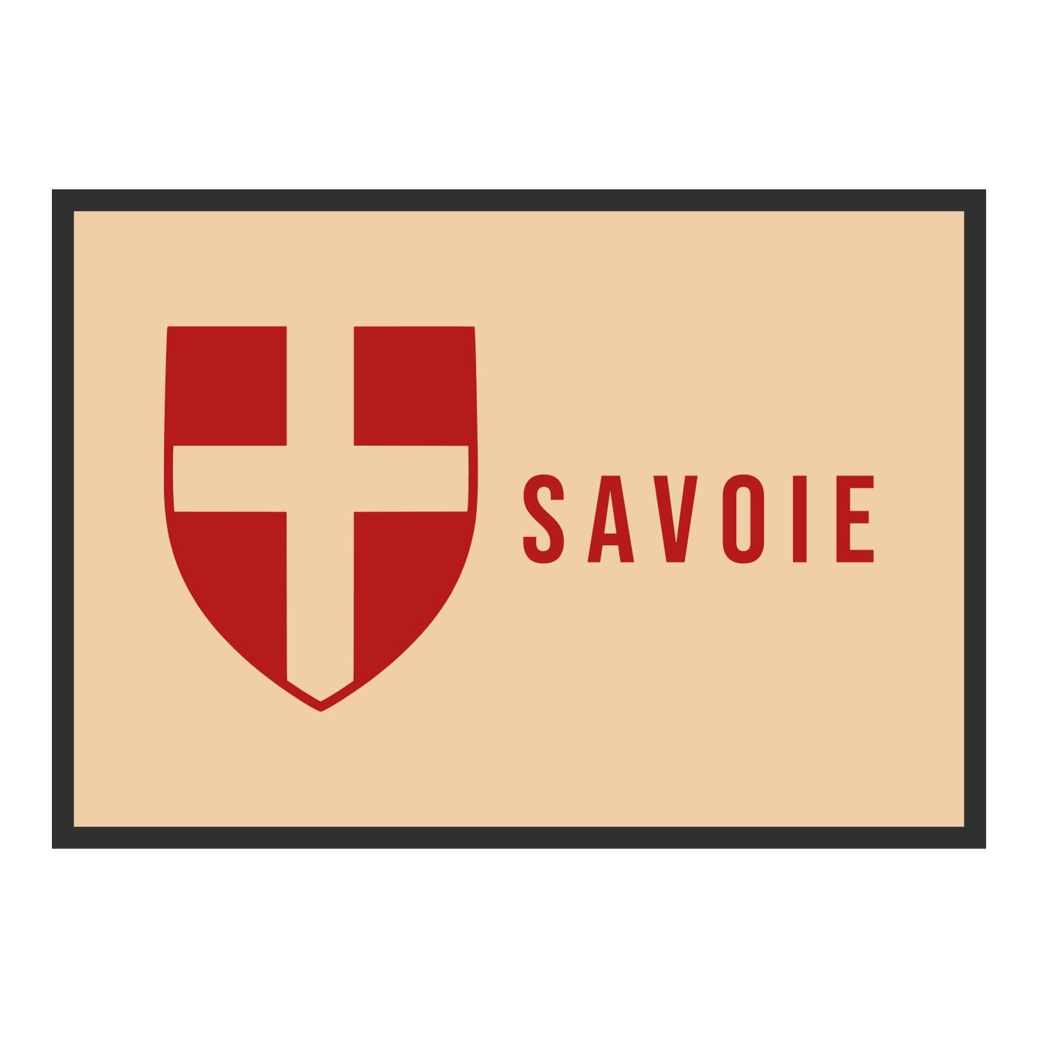 Vue du tapis Croix de Savoie dans son format et ses couleurs de départ