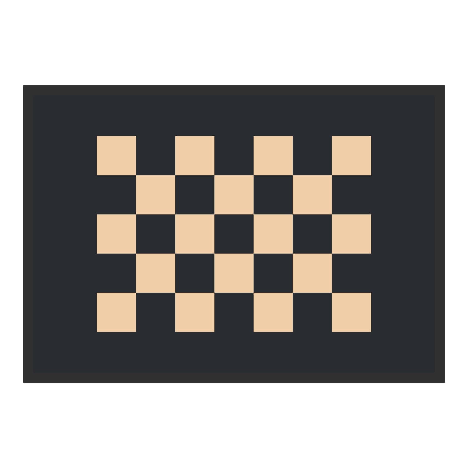 Vue du tapis Damier dans son format et ses couleurs de départ
