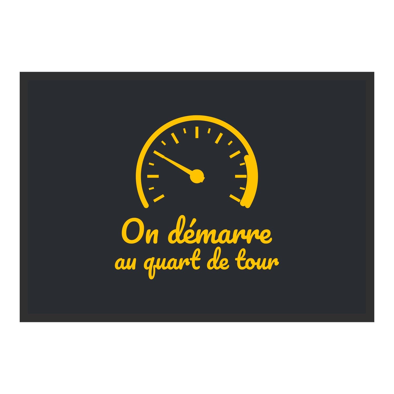 Vue du tapis On démarre au quart de tour dans son format et ses couleurs de départ
