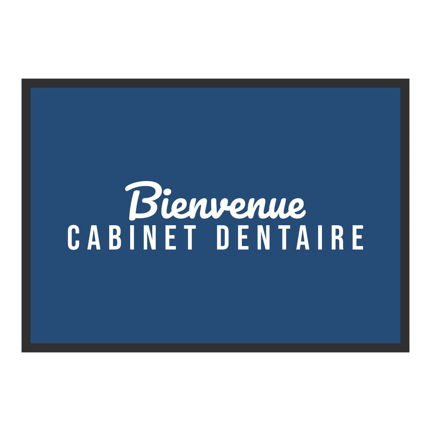 Vue du tapis Bienvenue cabinet dentaire dans son format et ses couleurs de départ