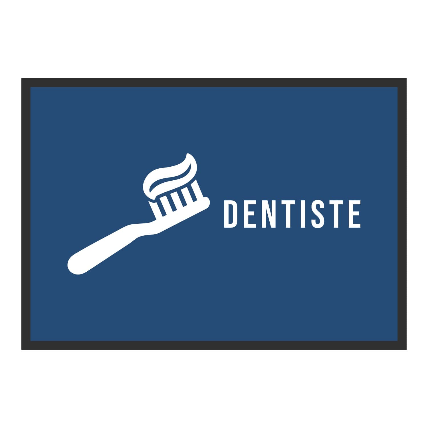 Vue du tapis Brosse à dents Dentiste dans son format et ses couleurs de départ