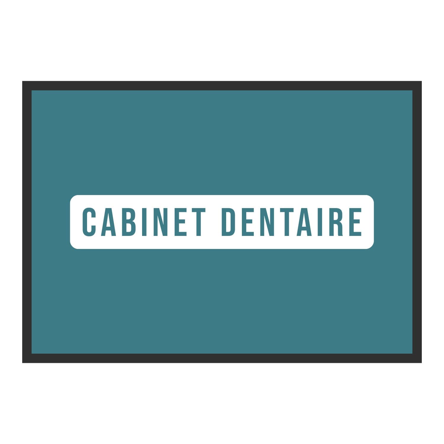 Vue du tapis Cabinet dentaire panneau dans son format et ses couleurs de départ