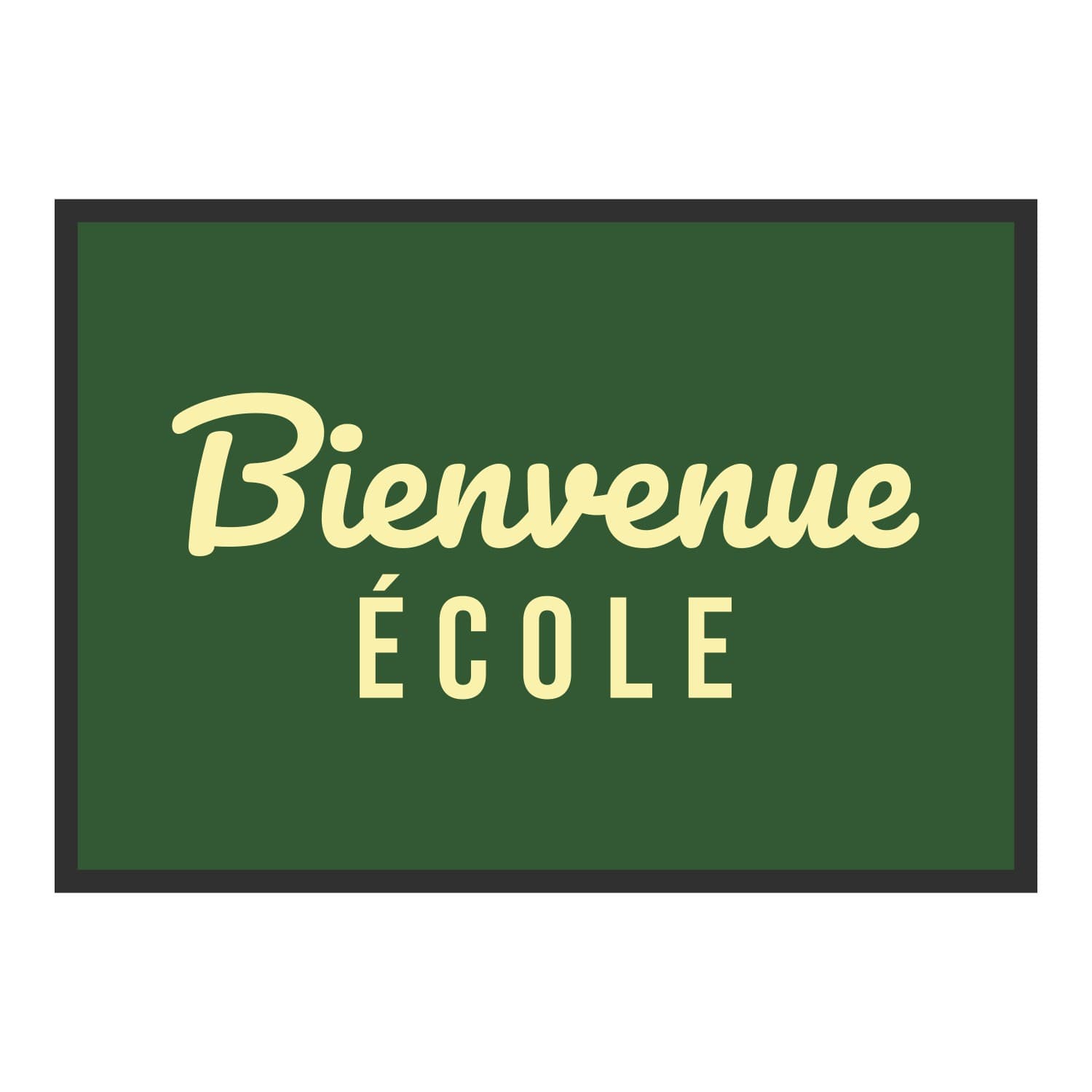 Vue du tapis Bienvenue école dans son format et ses couleurs de départ
