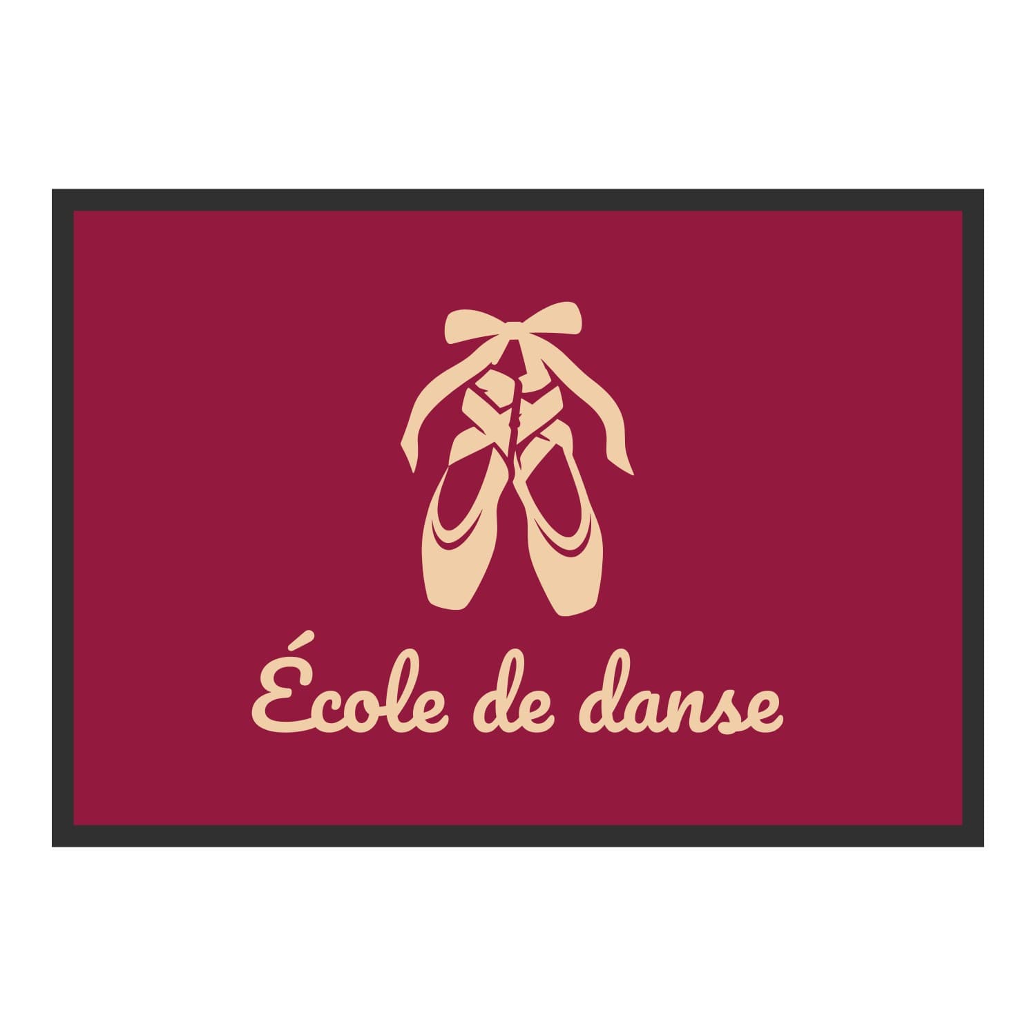 Vue du tapis Chaussons École de danse dans son format et ses couleurs de départ