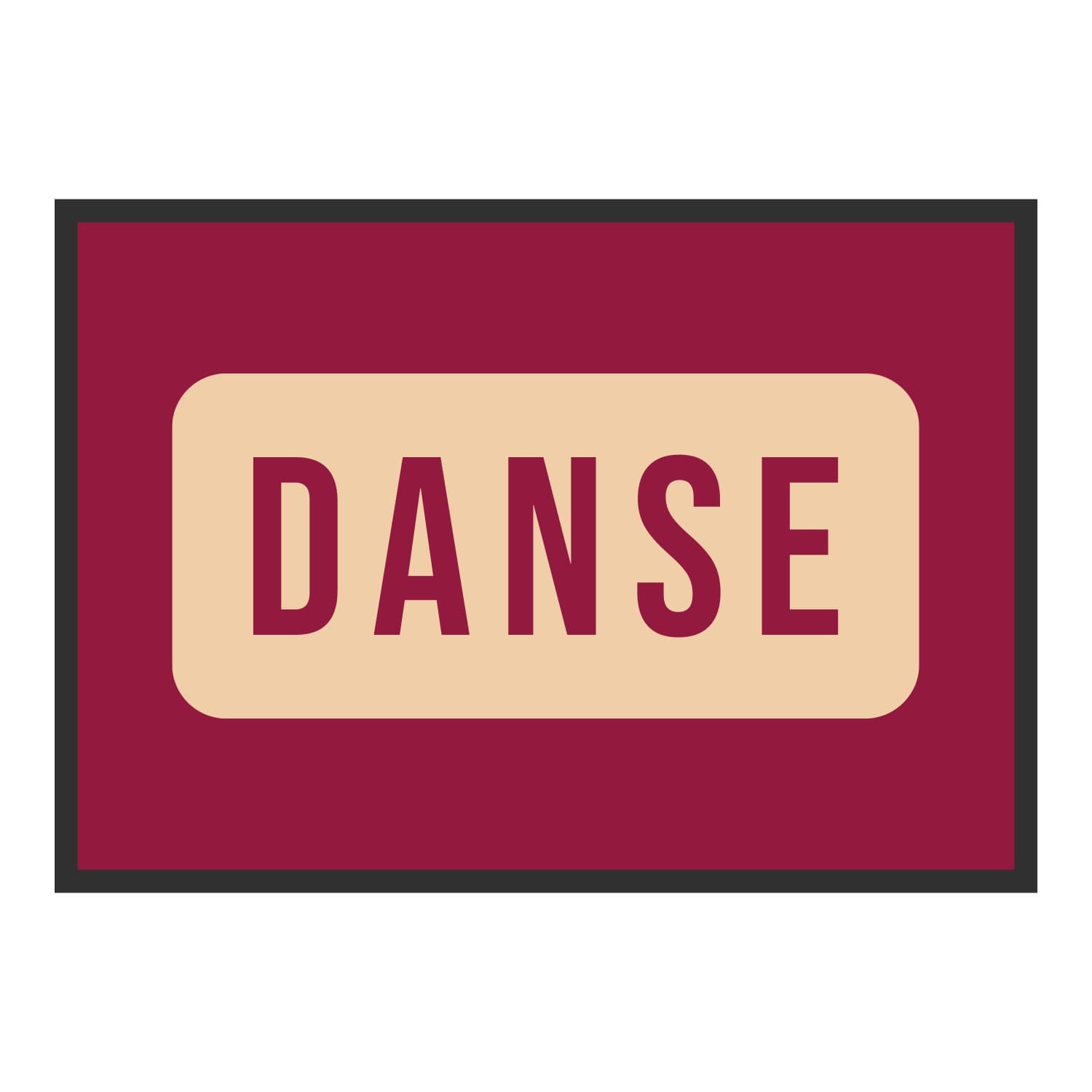 Vue du tapis Danse panneau dans son format et ses couleurs de départ