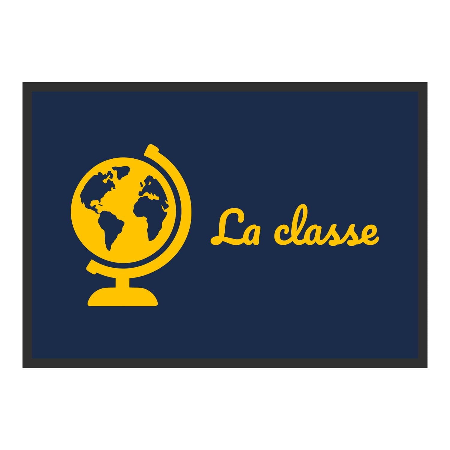 Vue du tapis Globe La classe dans son format et ses couleurs de départ
