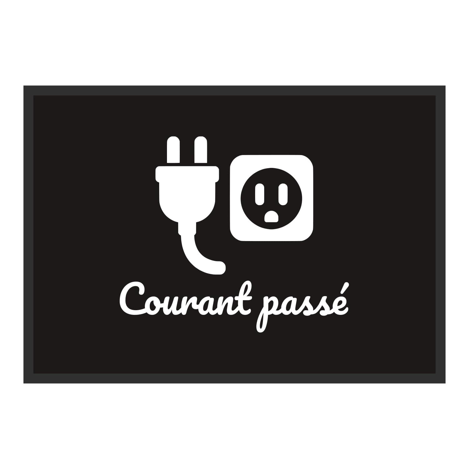 Vue du tapis Prise Courant passé dans son format et ses couleurs de départ