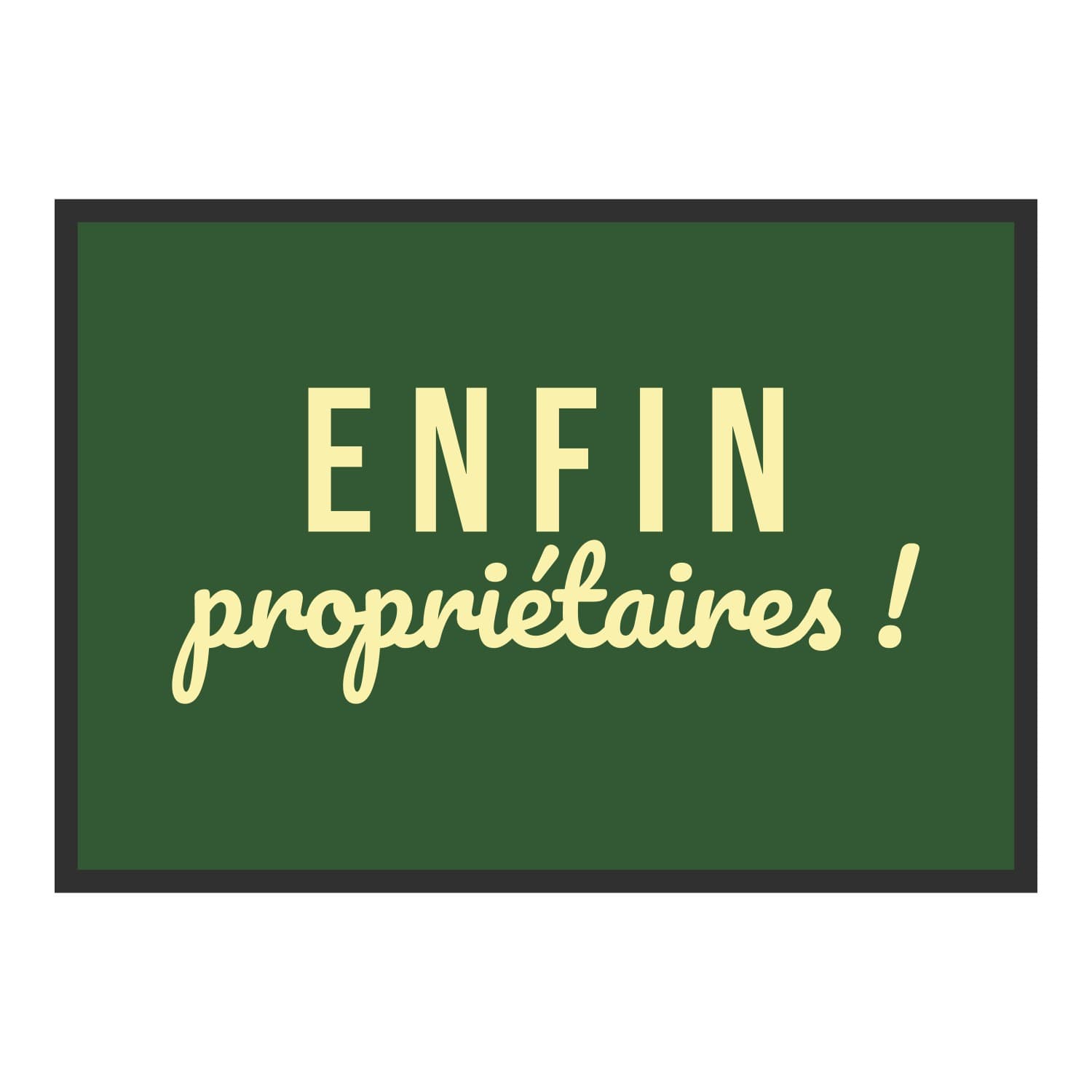 Vue du tapis Enfin propriétaires ! dans son format et ses couleurs de départ
