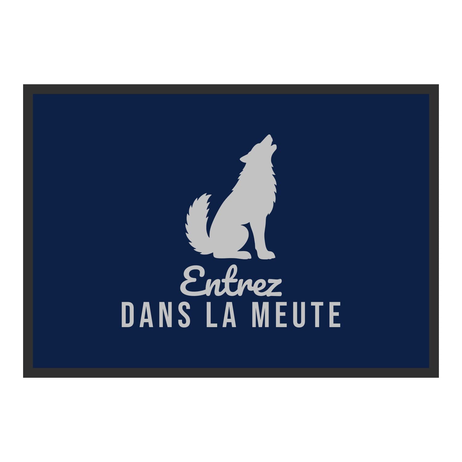 Vue du tapis Entrez dans la meute dans son format et ses couleurs de départ